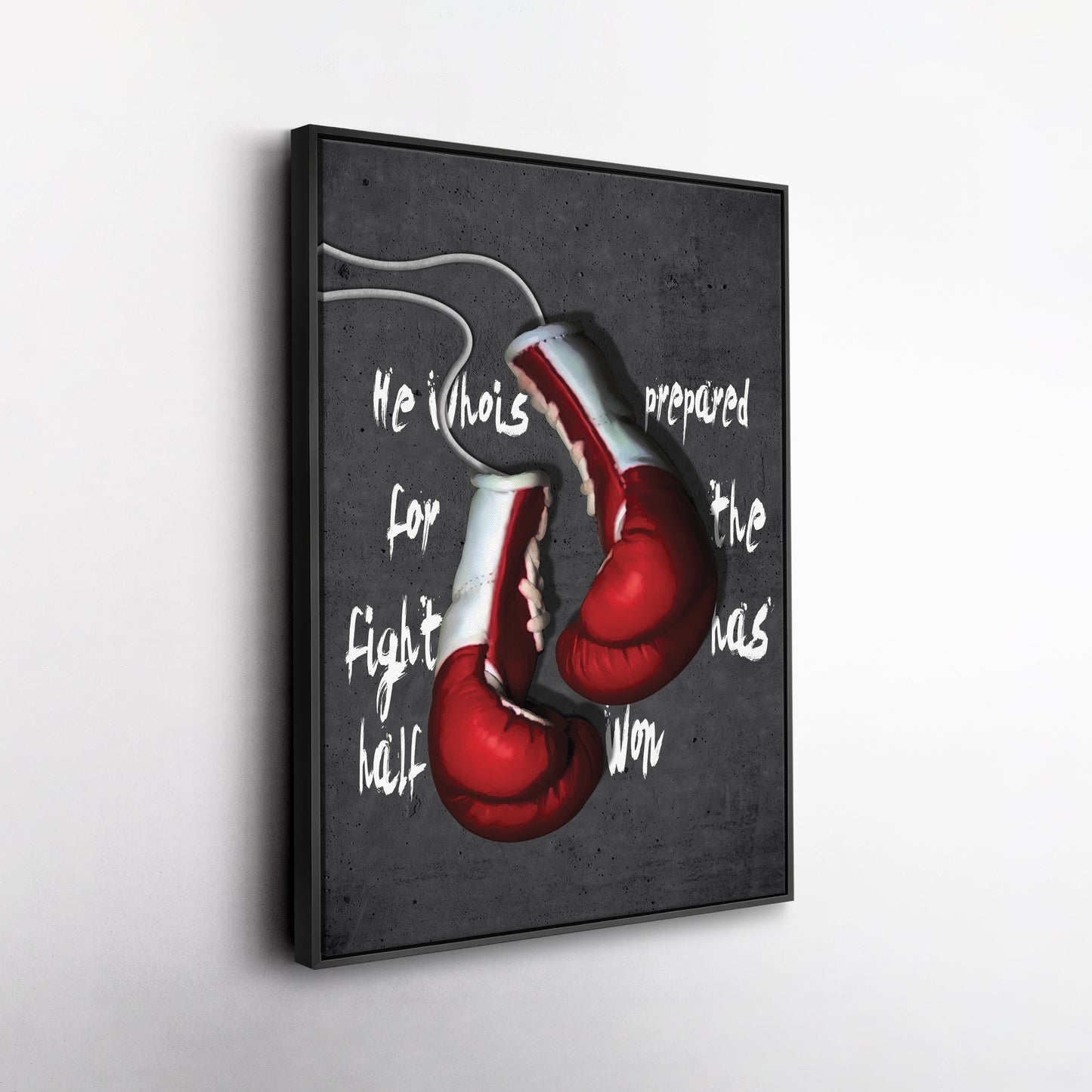 Boxing Gloves Canvas Print | Motivational Fight Wall Art Decor