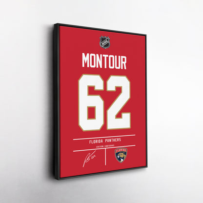 Brandon Montour Panthers Jersey Canvas Print | Wall Art Decor