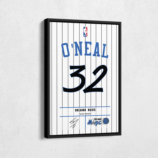 Shaquille O'Neal Magic Jersey Canvas Print | Wall Art Decor