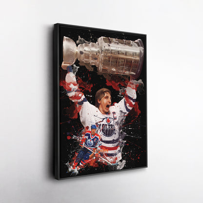 Wayne Gretzky Edmonton Oilers Canvas Print | NHL Hockey Wall Art