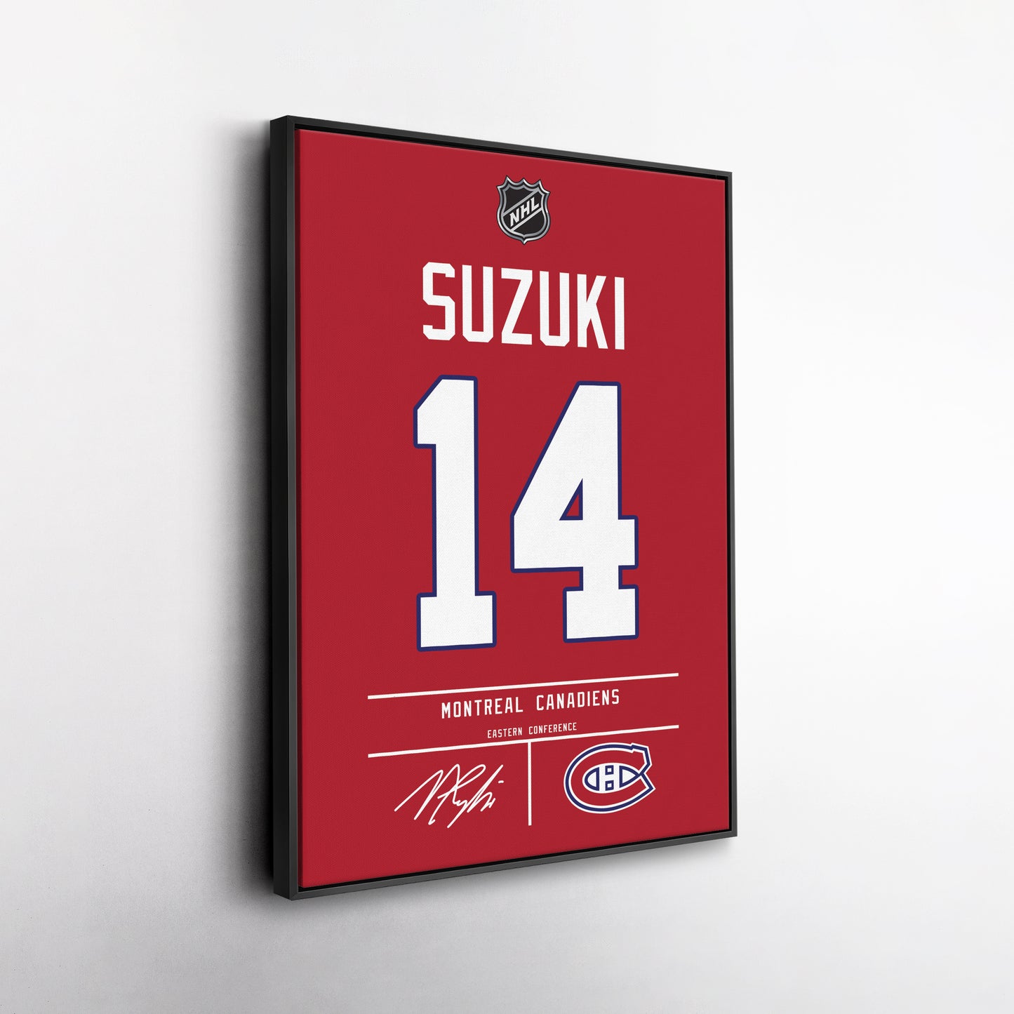 Nick Suzuki Canadiens Jersey Canvas Print | Wall Art Decor