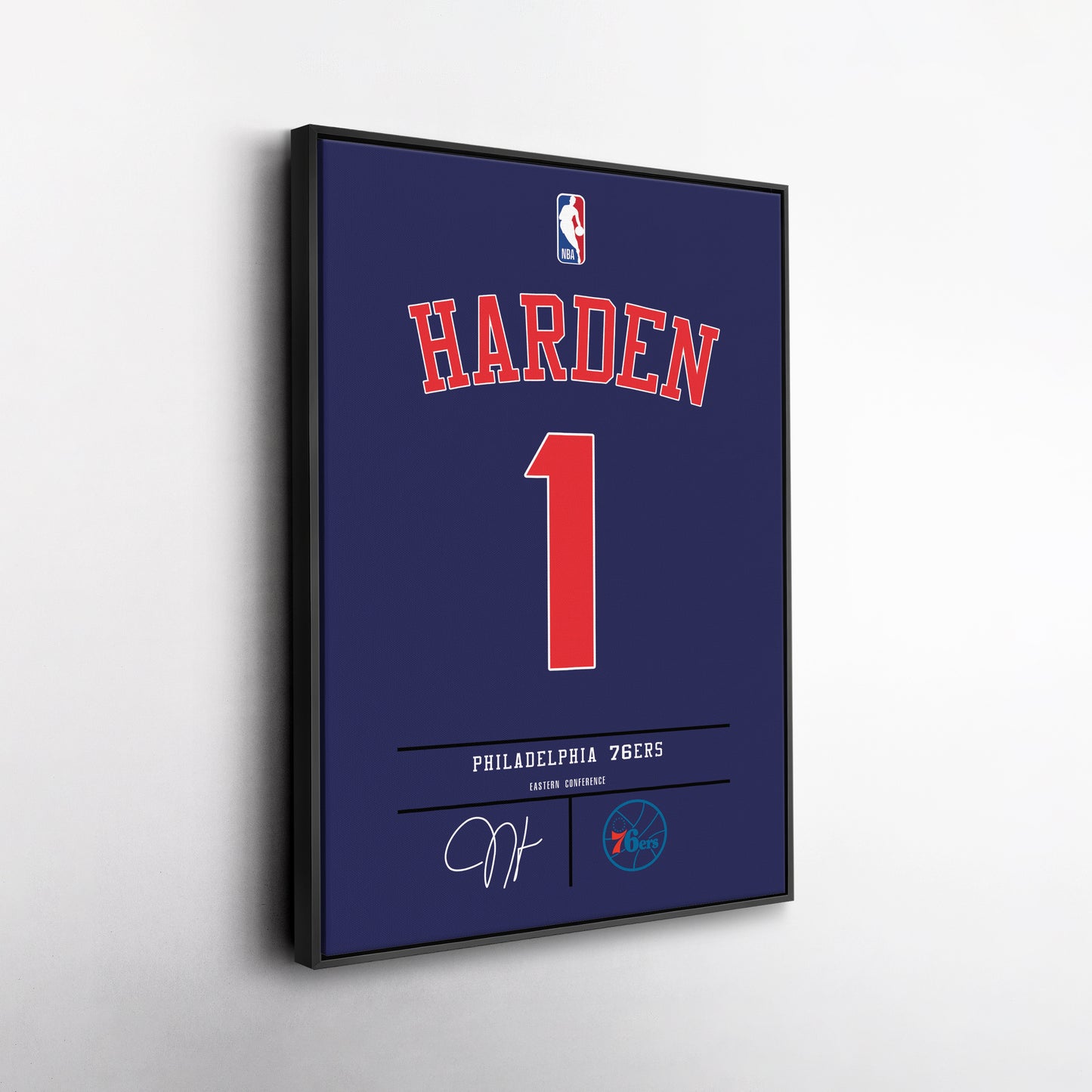 James Harden 76ers Jersey Canvas Print | Wall Art Decor