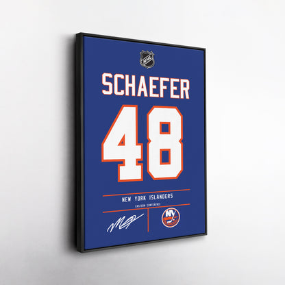 Matthew Schaefer Islanders Jersey Canvas Print | Wall Art Decor