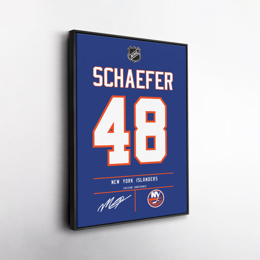 Matthew Schaefer Islanders Jersey Canvas Print | Wall Art Decor