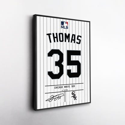 Frank Thomas White Sox Jersey Canvas Print | Wall Art Decor