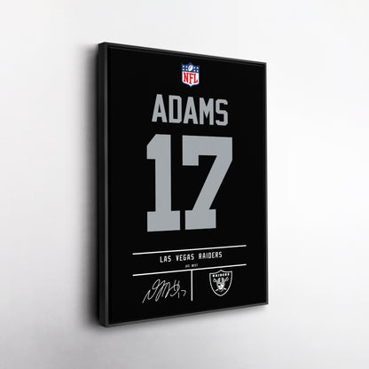 Davante Adams Raiders Jersey Canvas Print | Wall Art Decor