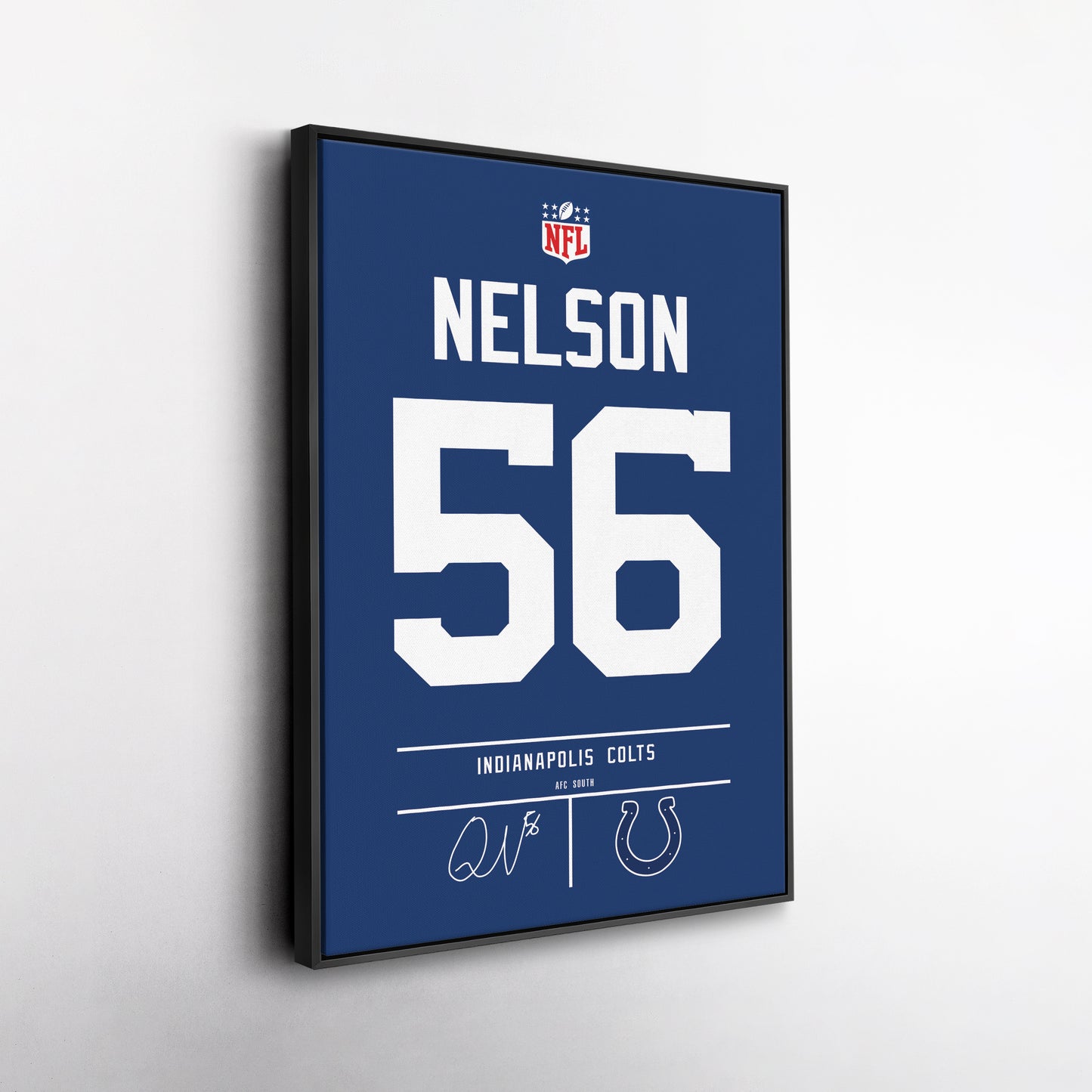 Quenton Nelson Colts Jersey Canvas Print | Wall Art Decor