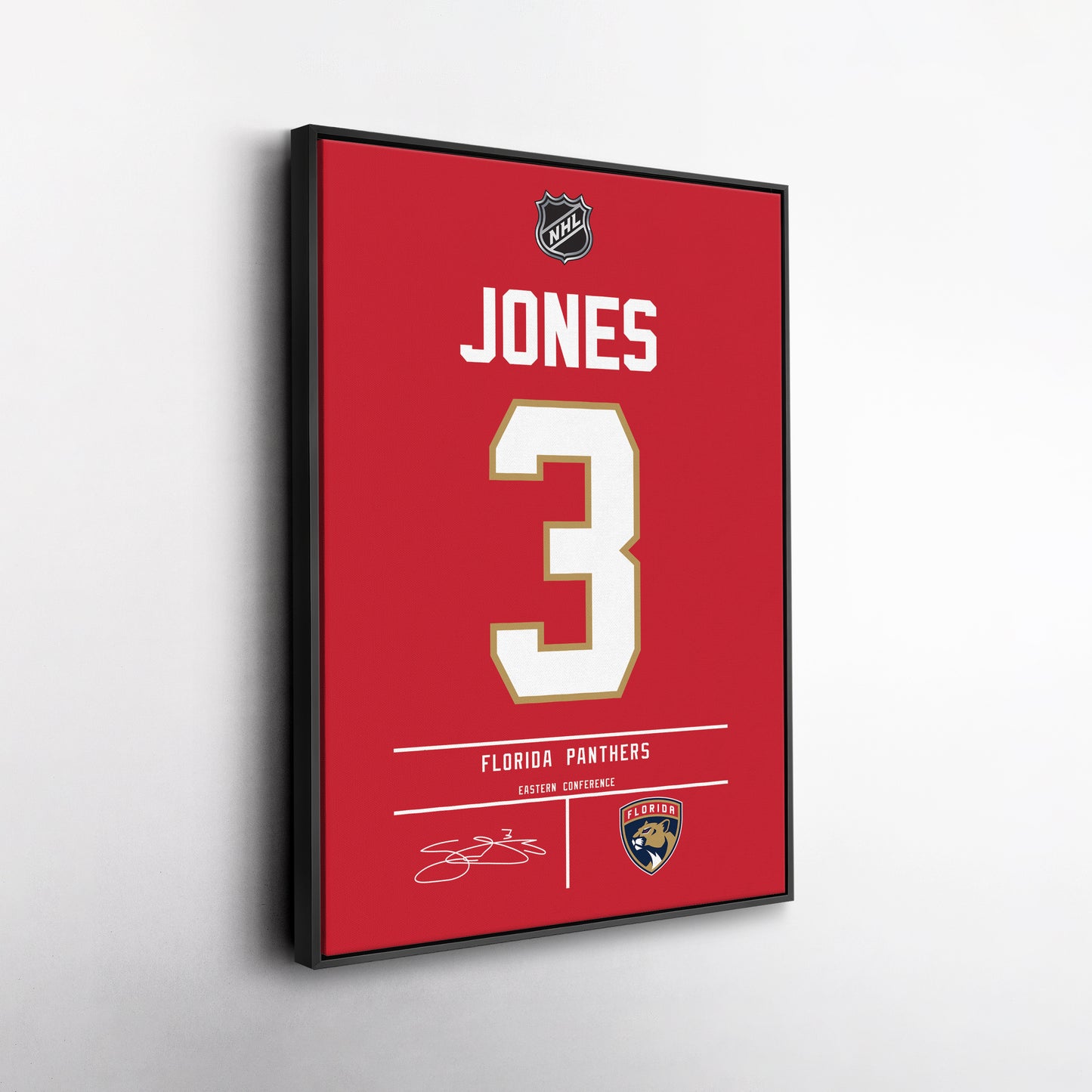 Seth Jones Florida Panthers Jersey Canvas Wall Art