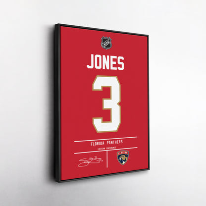 Seth Jones Florida Panthers Jersey Canvas Wall Art
