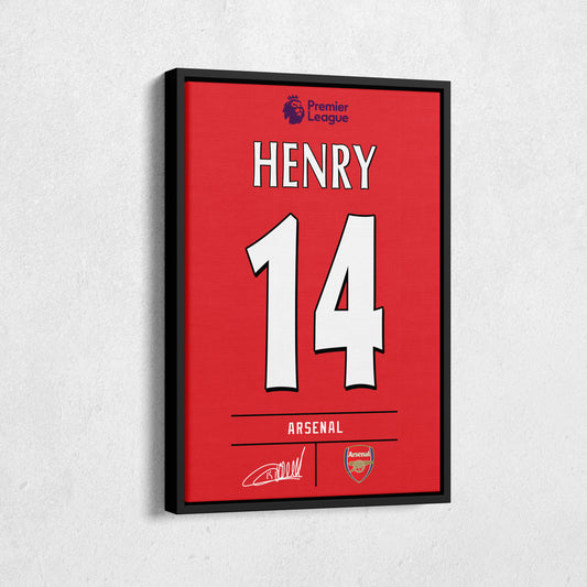 Thierry Henry Arsenal Jersey Canvas Print | Wall Art Decor