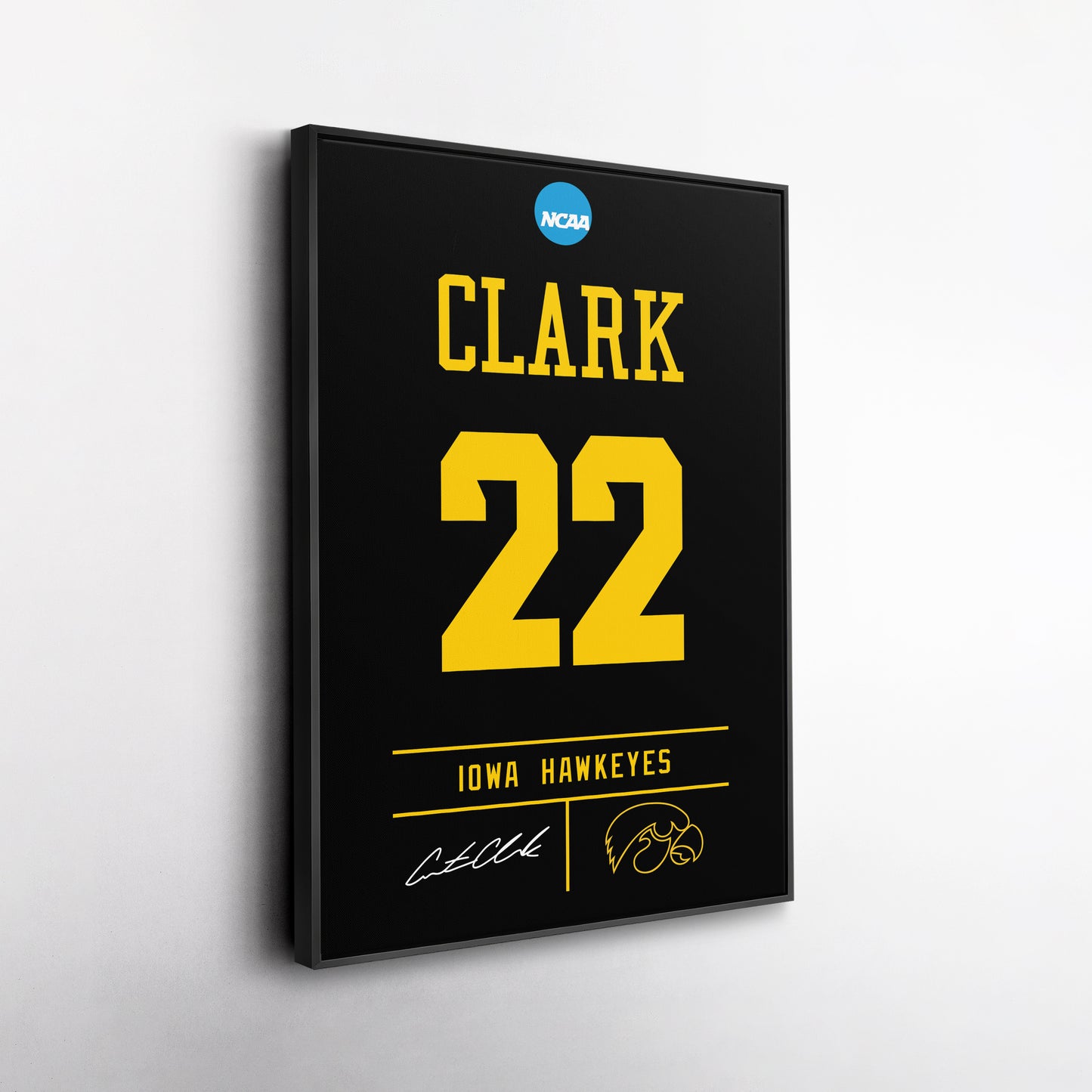 Caitlin Clark Iowa Hawkeyes Jersey Canvas Wall Art