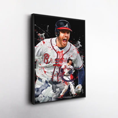 Freddie Freeman Braves Canvas Print | Atlanta Baseball Wall Art