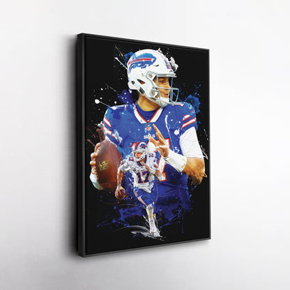 Josh Allen Bills Canvas Print | Buffalo Football Wall Art