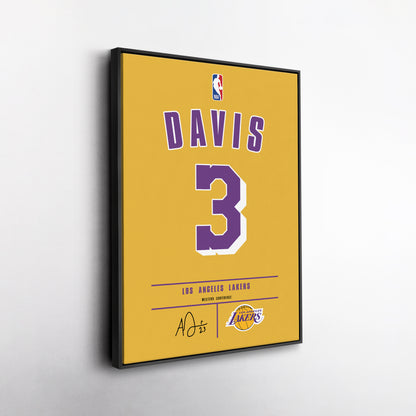 Anthony Davis Lakers Jersey Canvas Print | Wall Art Decor