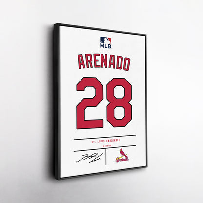 Nolan Arenado Cardinals Jersey Canvas Print | Wall Art Decor