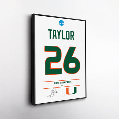Sean Taylor Hurricanes Jersey Canvas Print | Wall Art Decor