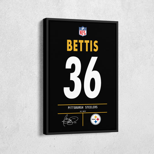 Jerome Bettis Steelers Jersey Canvas Print | Wall Art Decor
