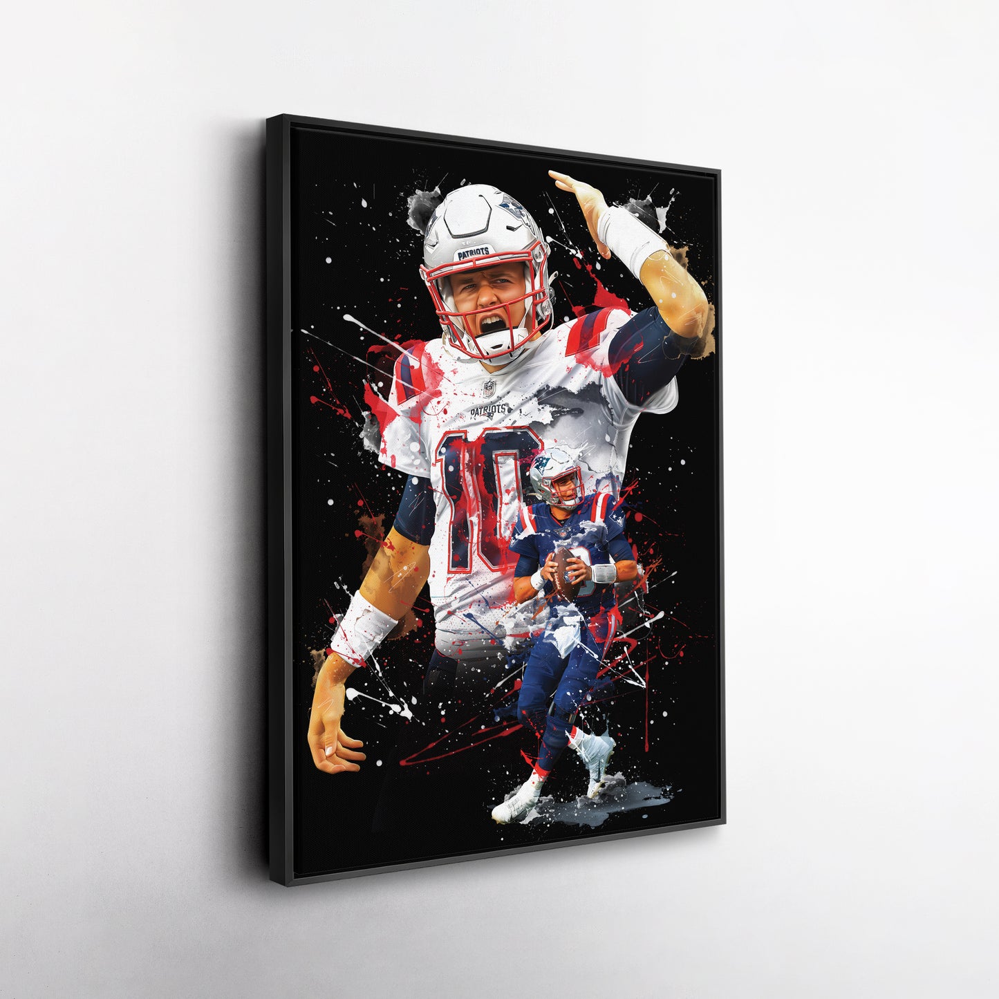 Mac Jones Patriots Canvas Print | New England Football Wall Art