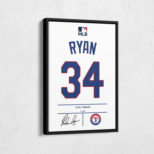 Nolan Ryan Rangers Jersey Canvas Print | Wall Art Decor