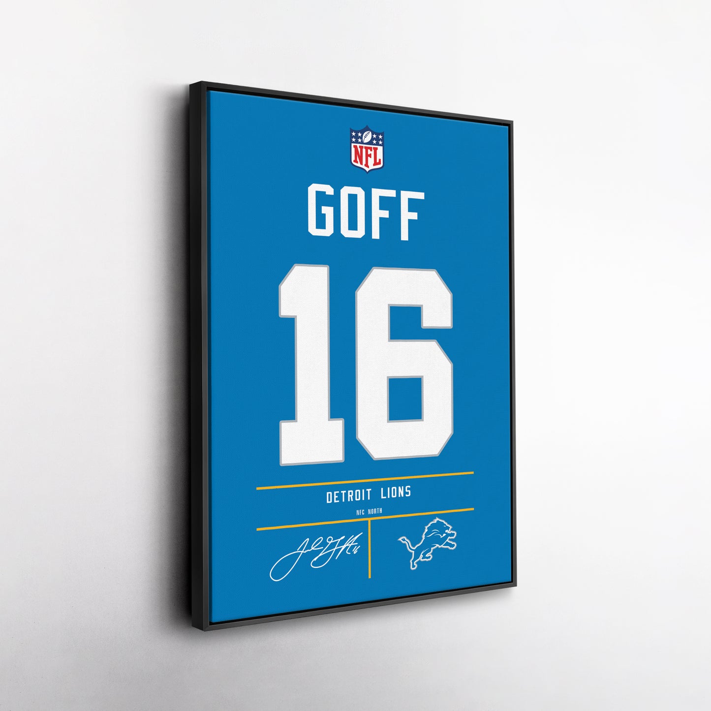 Jared Goff Lions Jersey Canvas Print | Wall Art Decor