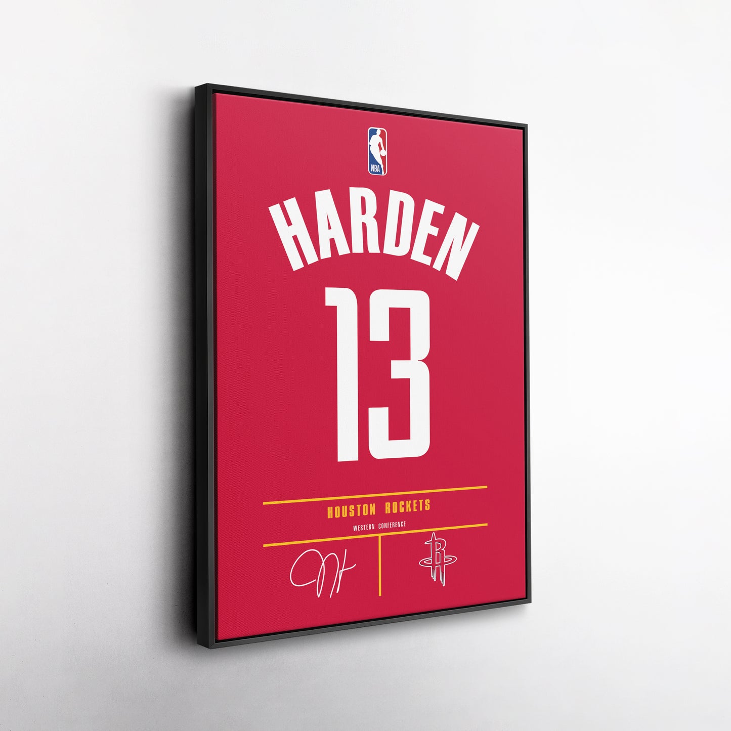 James Harden Houston Rockets Jersey Canvas Wall Art