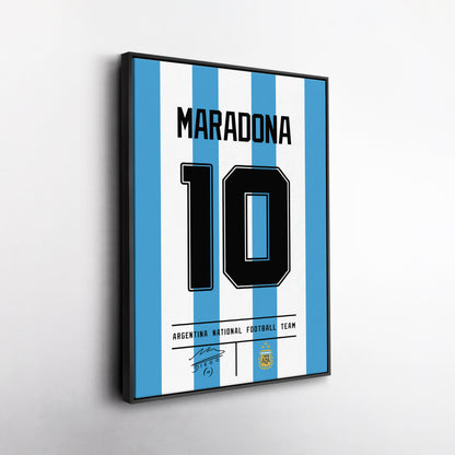 Diego Maradona Argentina Jersey Canvas Print | Wall Art Decor
