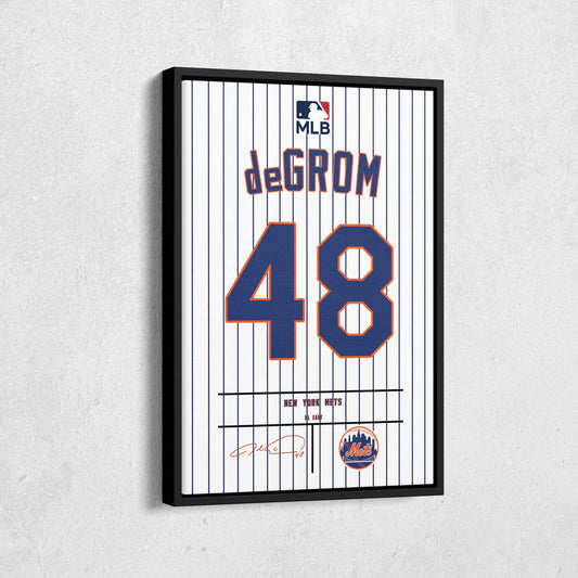 Jacob deGrom Mets Jersey Canvas Print | Wall Art Decor