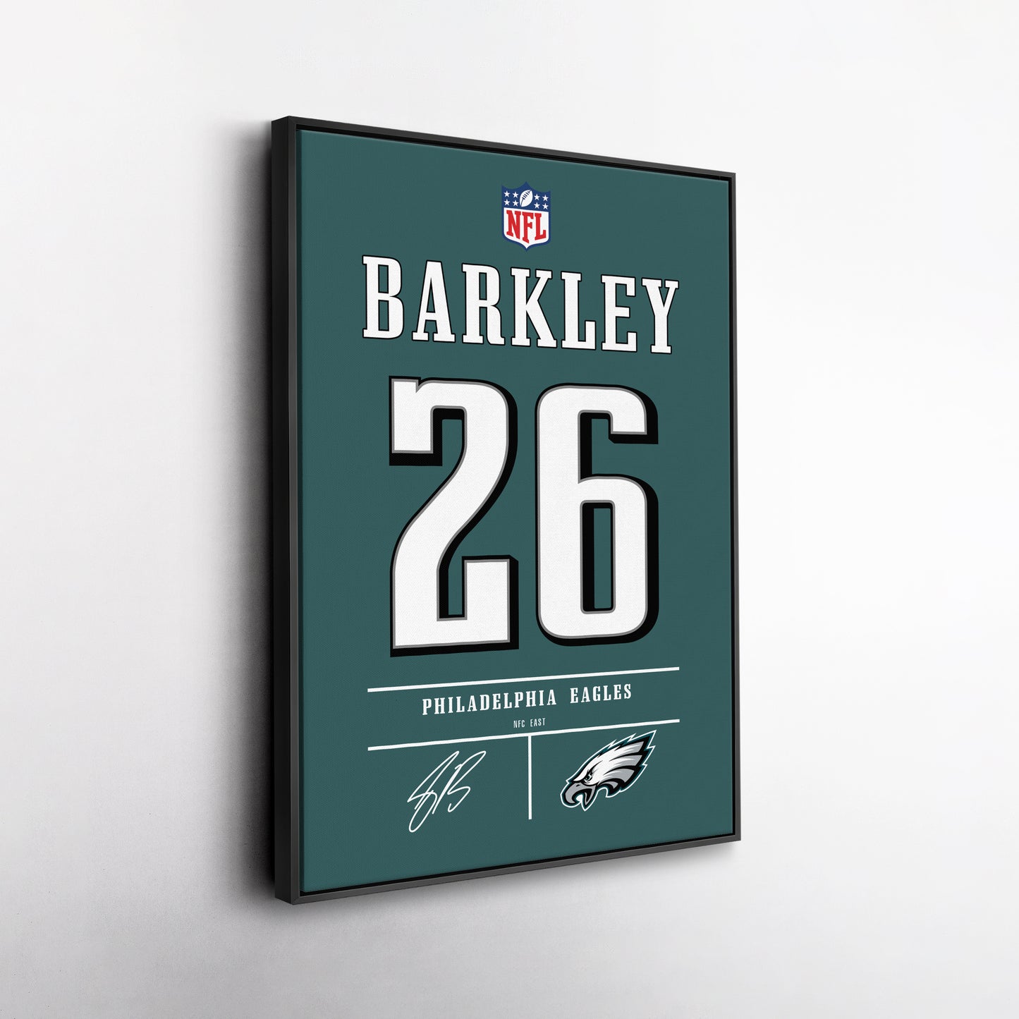 Saquon Barkley Eagles Jersey Canvas Print | Wall Art Decor