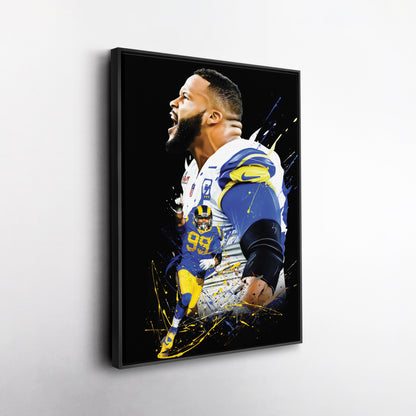Aaron Donald Rams Canvas Print | Los Angeles Football Wall Art