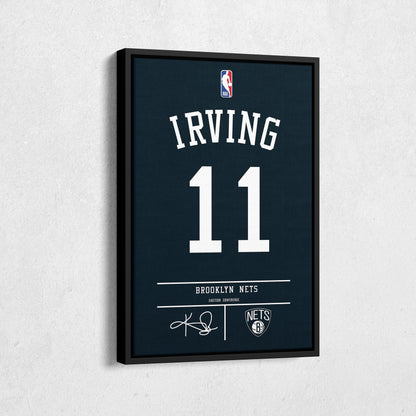 Kyrie Irving Nets Jersey Canvas Print | Wall Art Decor