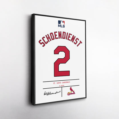 Red Schoendienst St. Louis Cardinals Jersey Canvas Wall Art