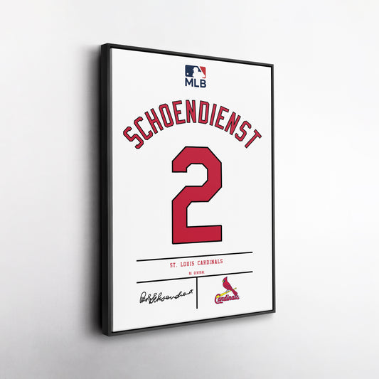 Red Schoendienst St. Louis Cardinals Jersey Canvas Wall Art