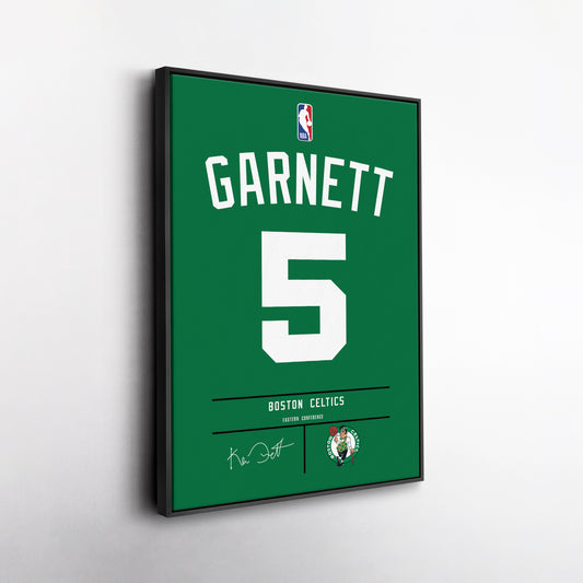Kevin Garnett Celtics Jersey Canvas Print | Wall Art Decor