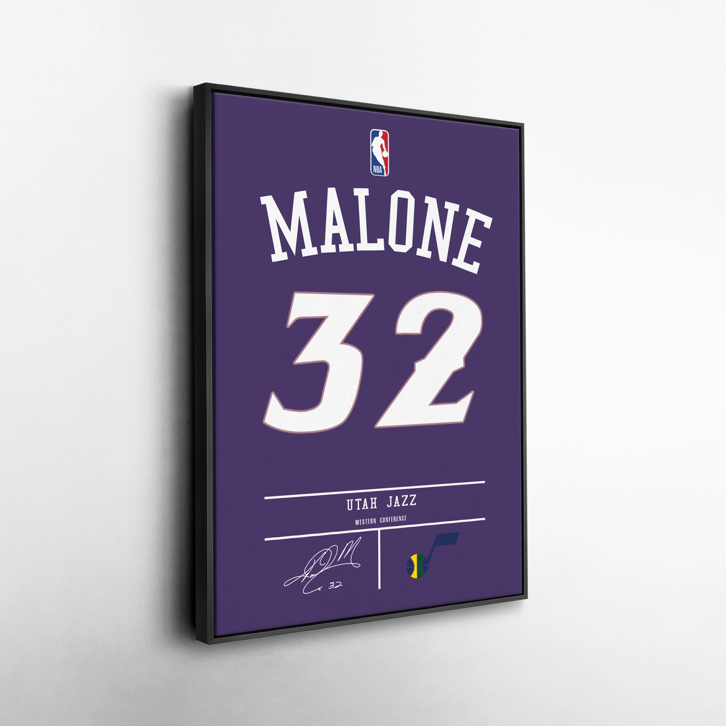 Karl Malone Jazz Jersey Canvas Print | Wall Art Decor
