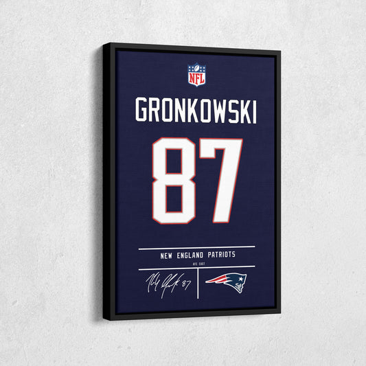 Rob Gronkowski Patriots Jersey Art