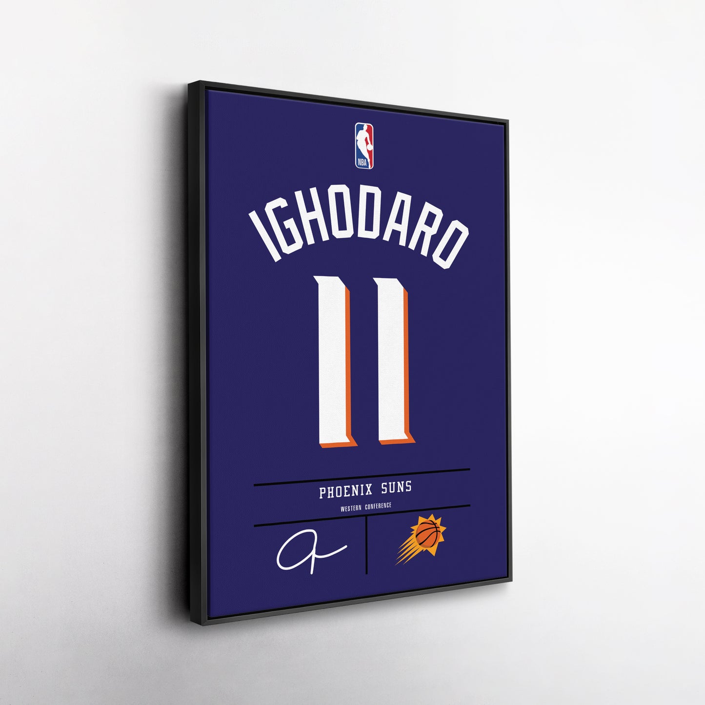 Oso Ighodaro Phoenix Suns Jersey Canvas Wall Art