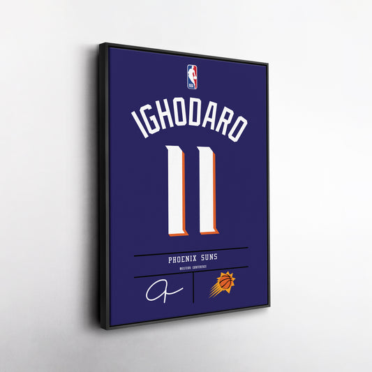 Oso Ighodaro Phoenix Suns Jersey Canvas Wall Art
