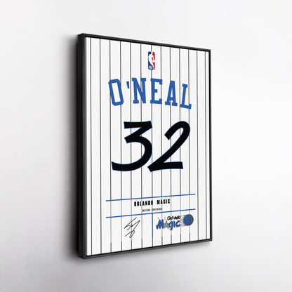 Shaquille O'Neal Magic Jersey Canvas Print | Wall Art Decor