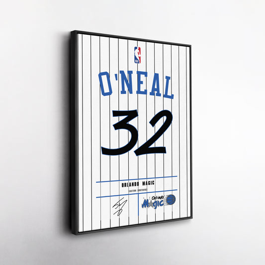Shaquille O'Neal Magic Jersey Canvas Print | Wall Art Decor