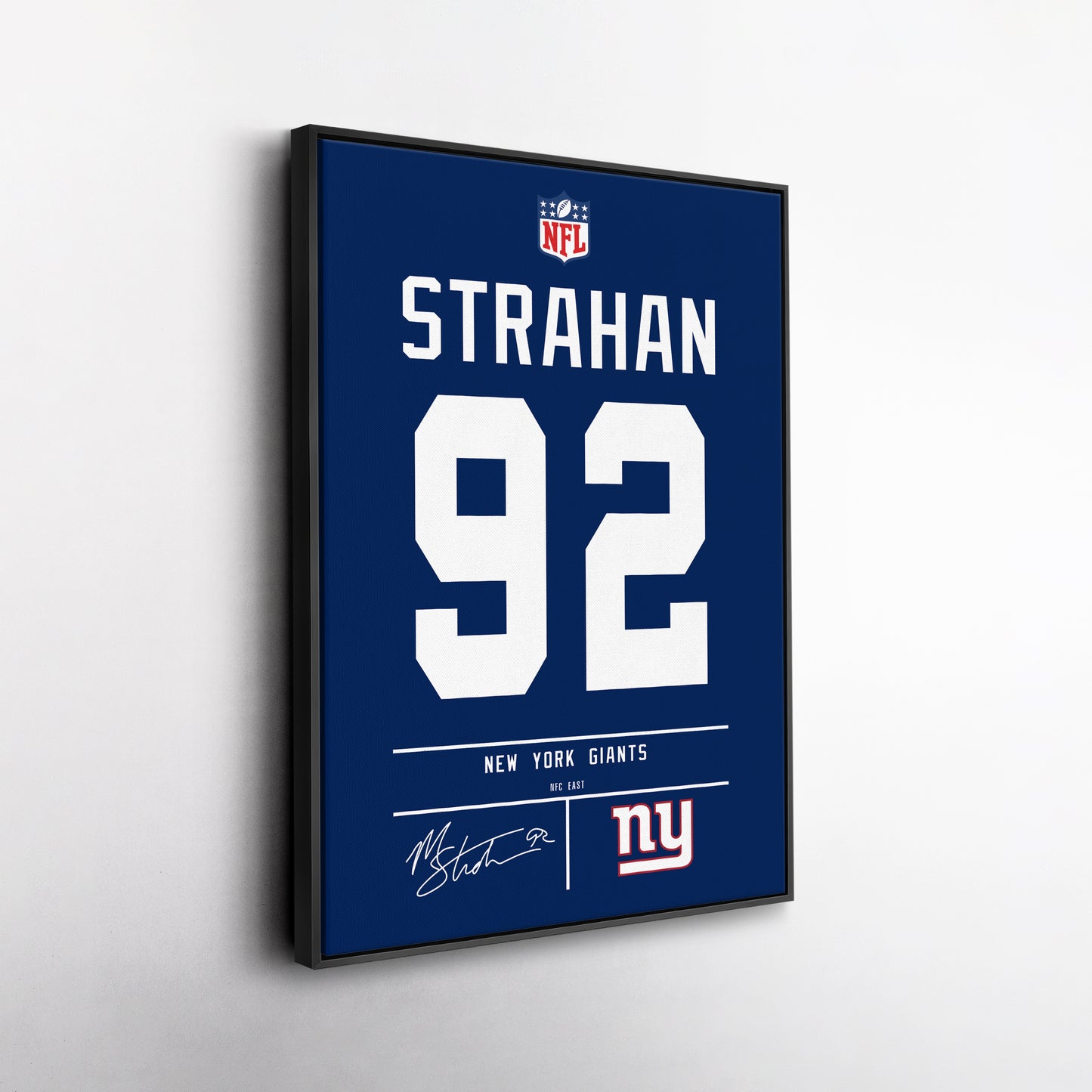 Michael Strahan Giants Jersey Canvas Print | Wall Art Decor