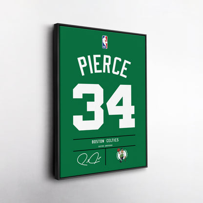 Paul Pierce Boston Celtics Jersey Canvas Wall Art