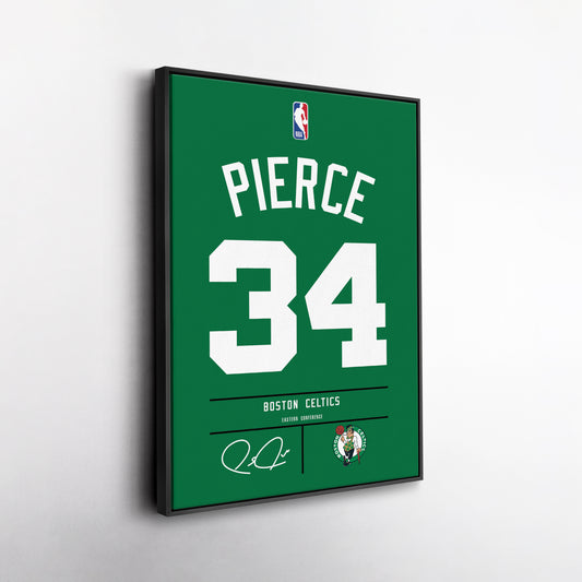 Paul Pierce Boston Celtics Jersey Canvas Wall Art
