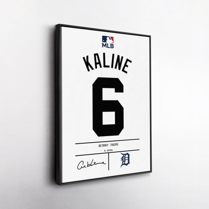 Al Kaline Detroit Tigers Jersey Canvas Wall Art