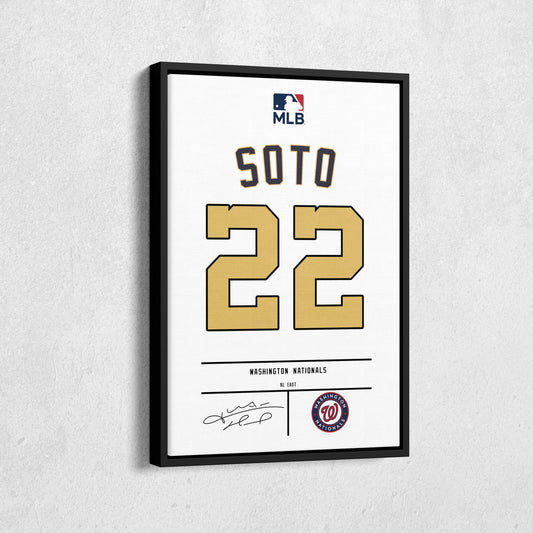 Juan Soto Nationals Jersey Canvas Print | Wall Art Decor