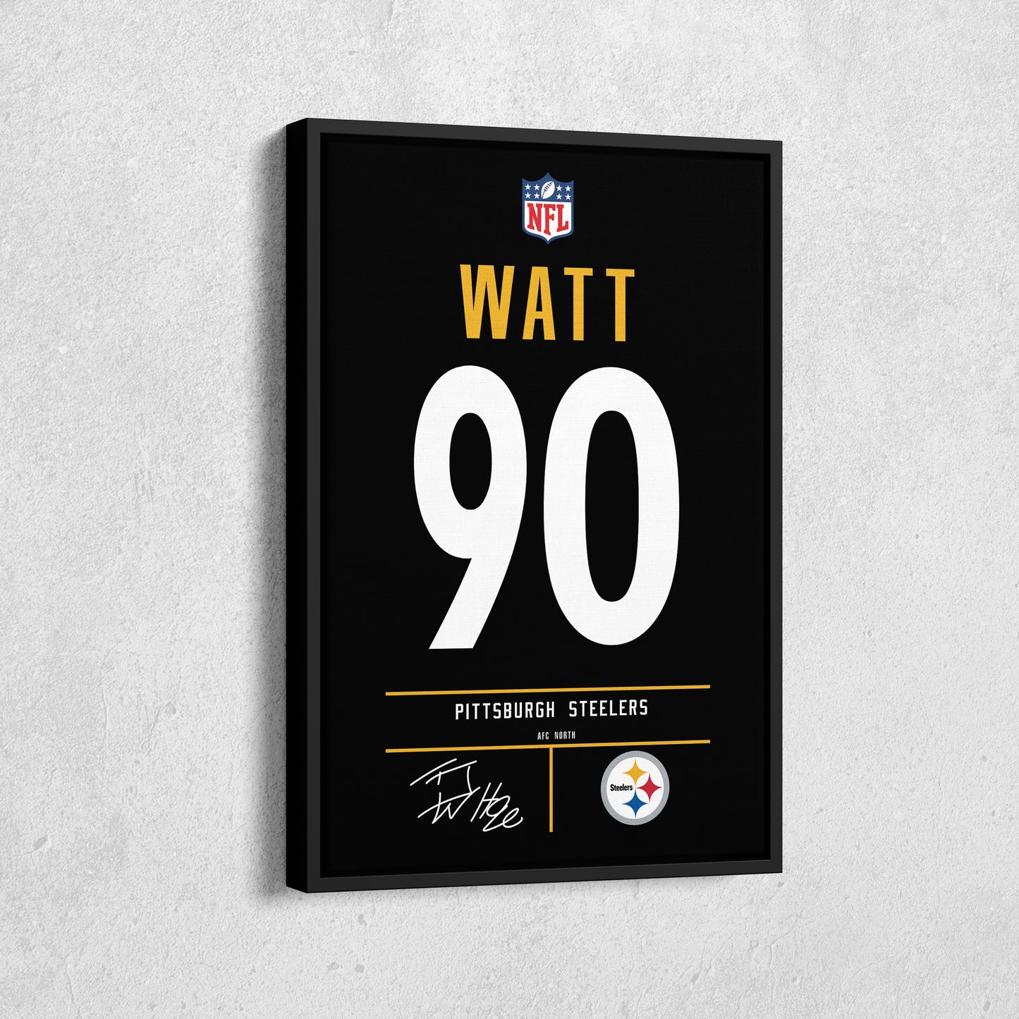 T. J. Watt Steelers Jersey Canvas Print | Wall Art Decor