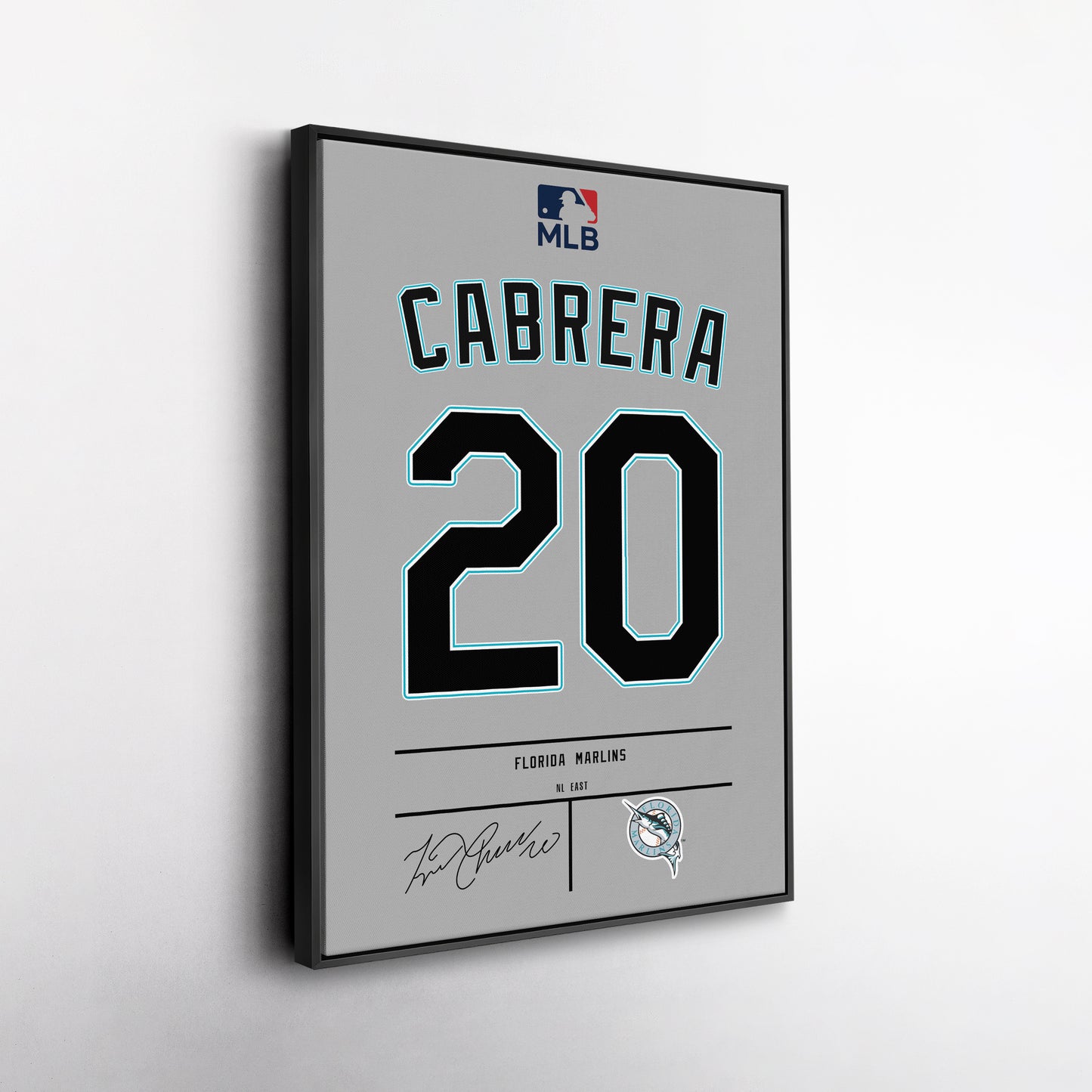 Miguel Cabrera Marlins Jersey Canvas Print | Wall Art Decor