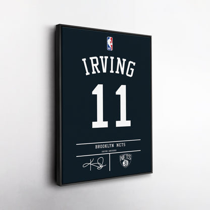 Kyrie Irving Nets Jersey Canvas Print | Wall Art Decor