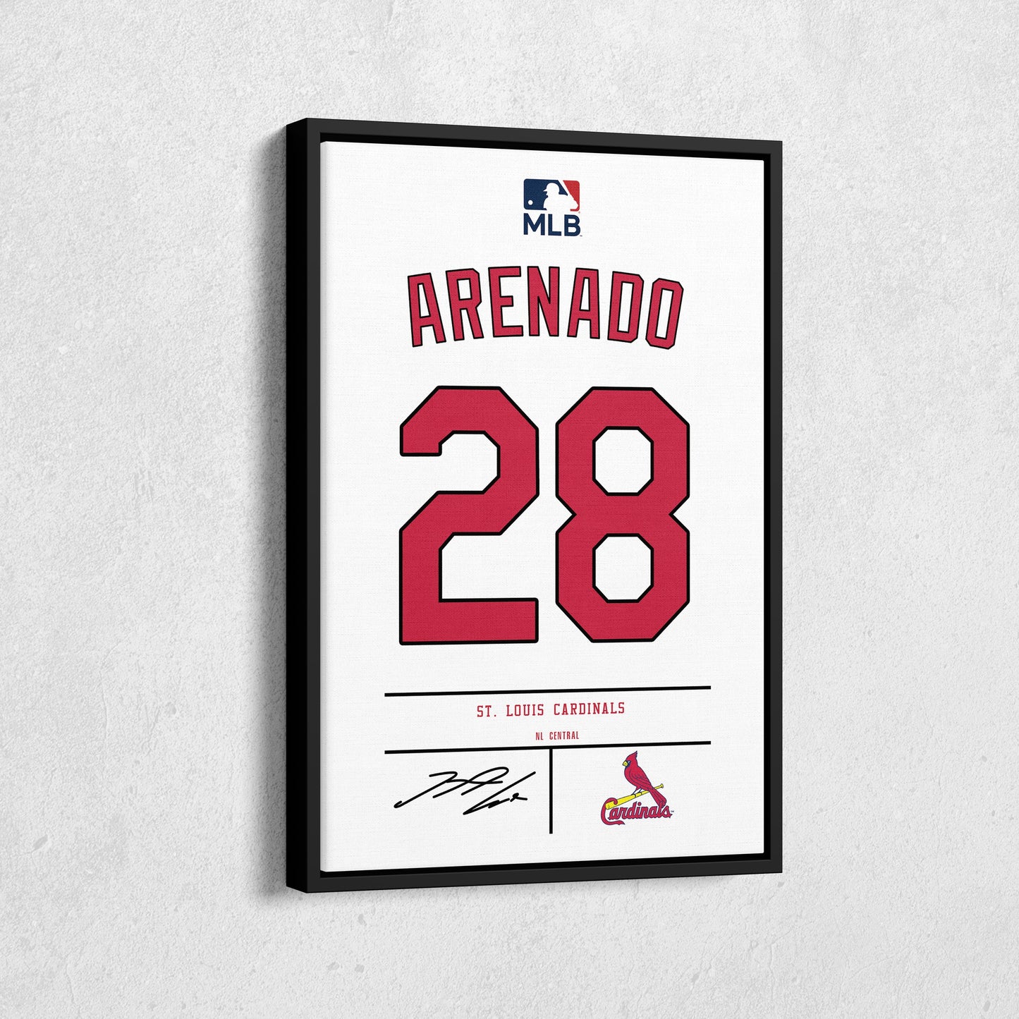 Nolan Arenado Cardinals Jersey Canvas Print | Wall Art Decor