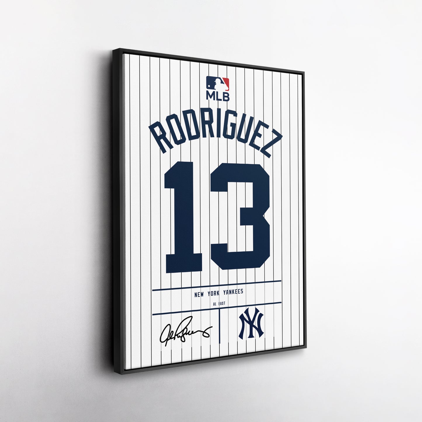 Alex Rodriguez New York Yankees Jersey Canvas Wall Art