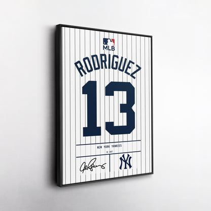 Alex Rodriguez New York Yankees Jersey Canvas Wall Art